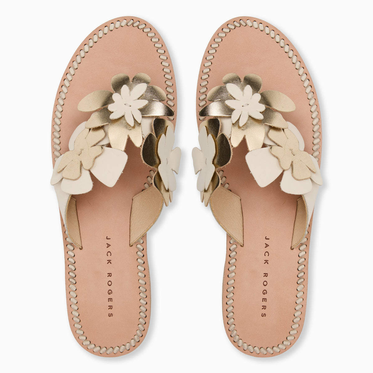 Jack Rogers - Talahi Flower Sandal - IVORY/PLATINUM - view 3