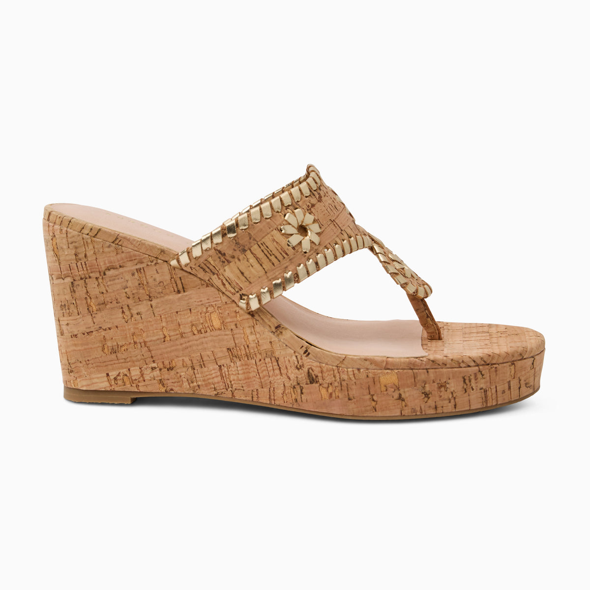 Jack Rogers - Jacks High Wedge - Cork & Metallic Gold - view 2