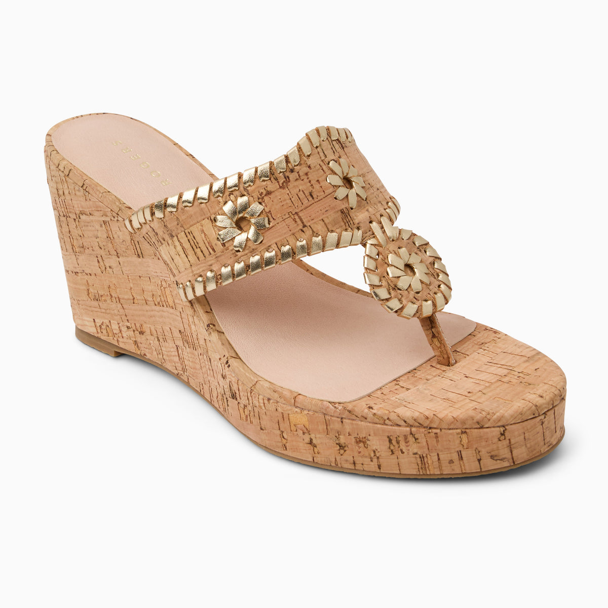 Jack Rogers - Jacks High Wedge - Cork & Metallic Gold - view 1