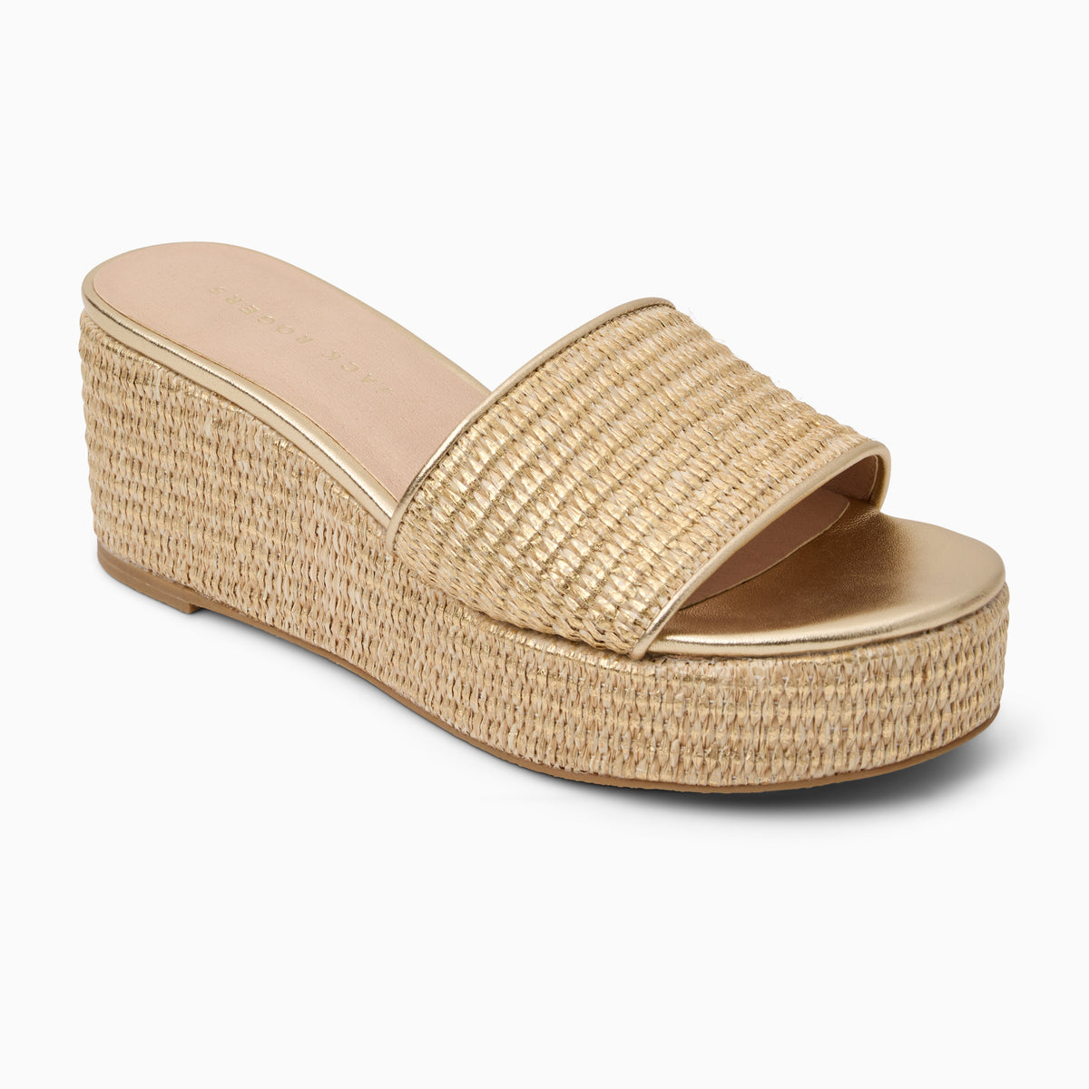 Jack Rogers - Bay Mid Wedge - Metallic Gold - view 1