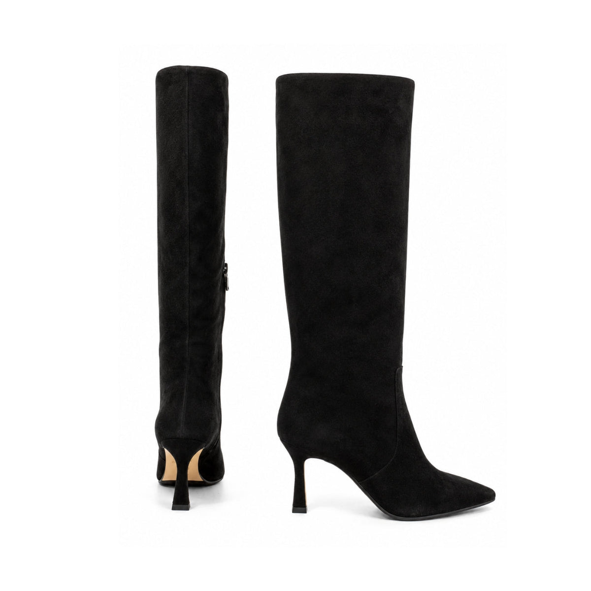 Michele Lopriore Carolina Stiletto Boots, Suede Black, gallery view 4
