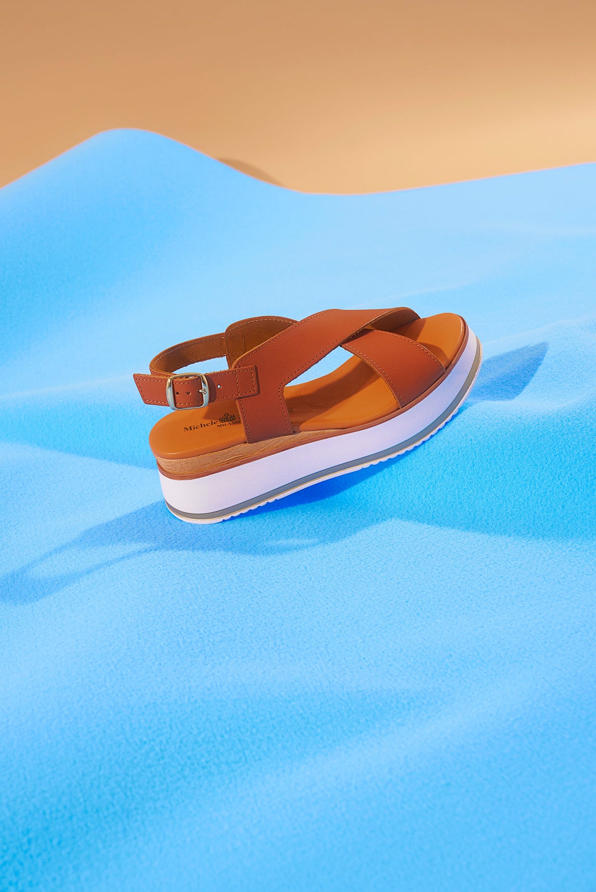 Michele Lopriore Lanzarote Platform Sandal, Leather Tan, gallery view 4