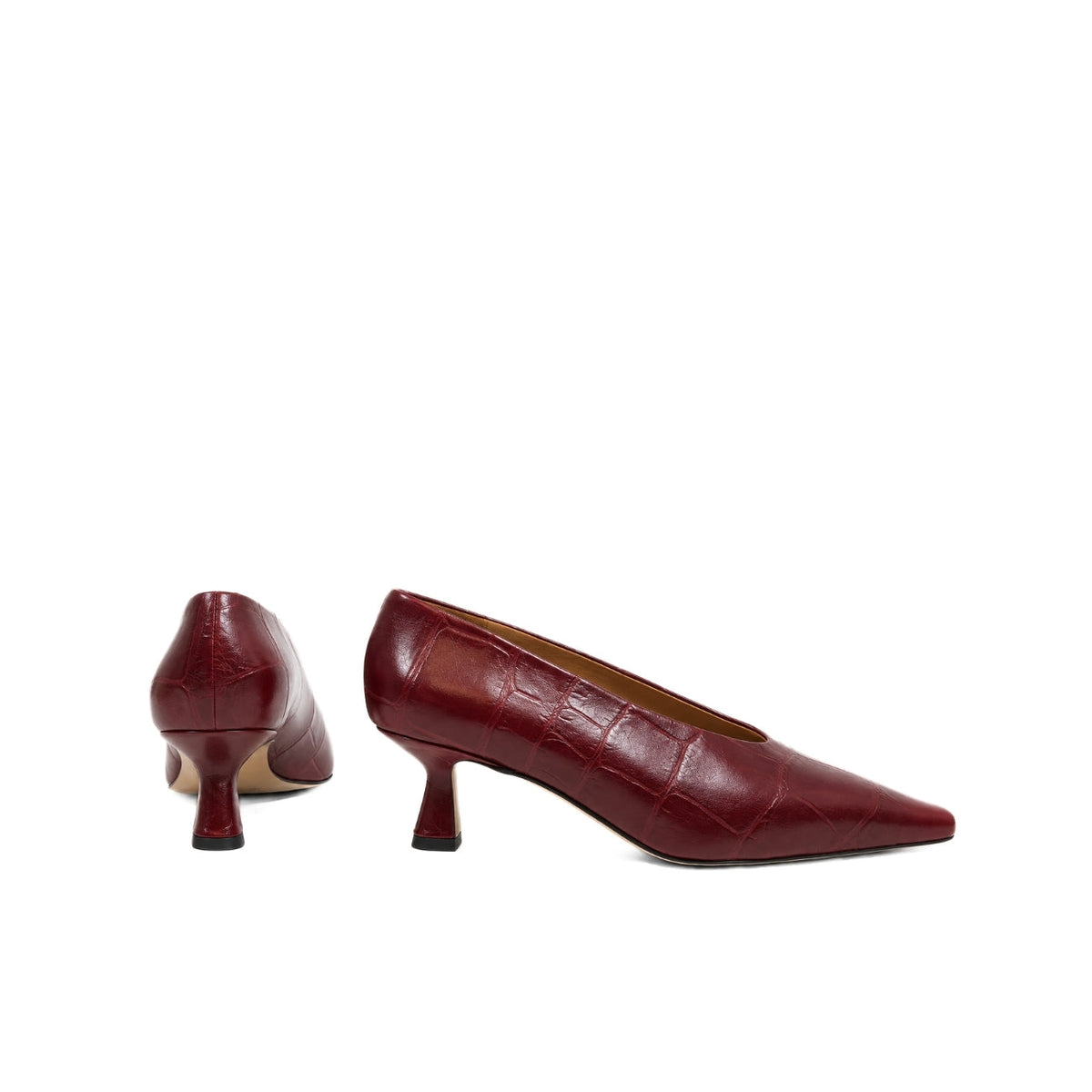 Michele Lopriore Vivienne Limited Edition Pump, Printed Croco Bordeaux, gallery view 3