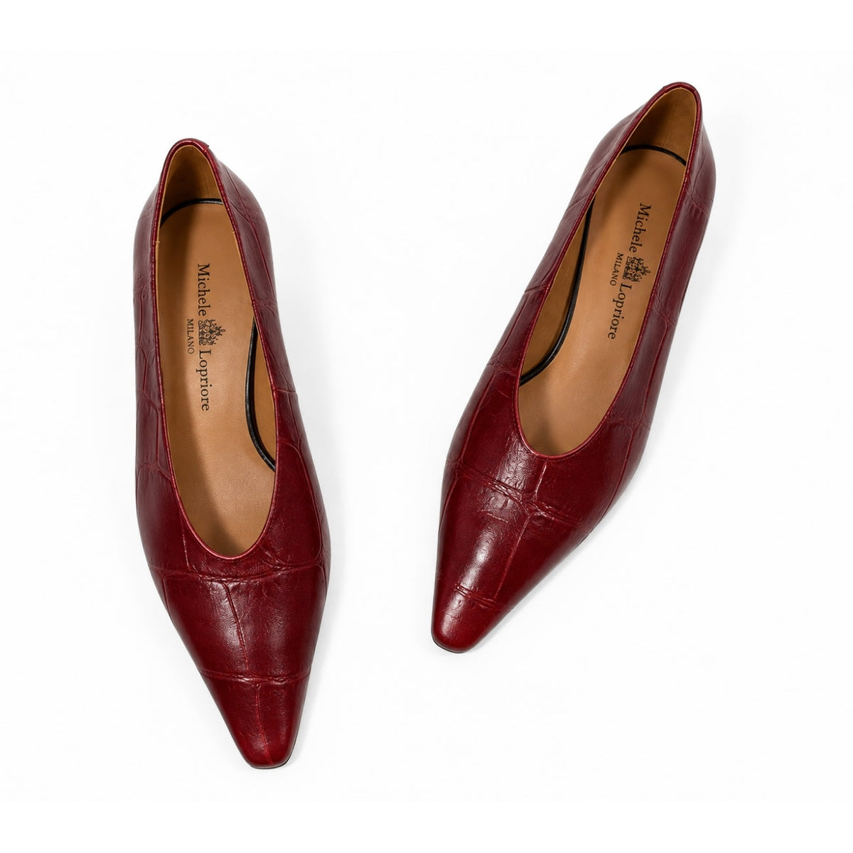 Michele Lopriore Vivienne Limited Edition Pump, Printed Croco Bordeaux, gallery view 4