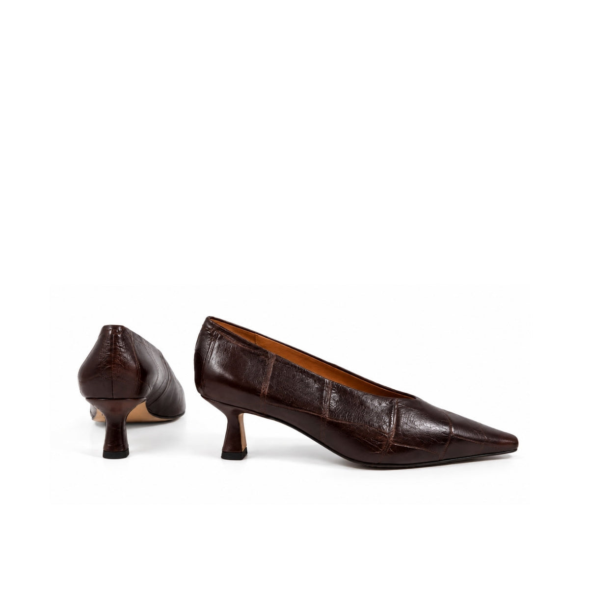 Michele Lopriore Vivienne Limited Edition Pump, Printed Croco Brown, gallery view 3