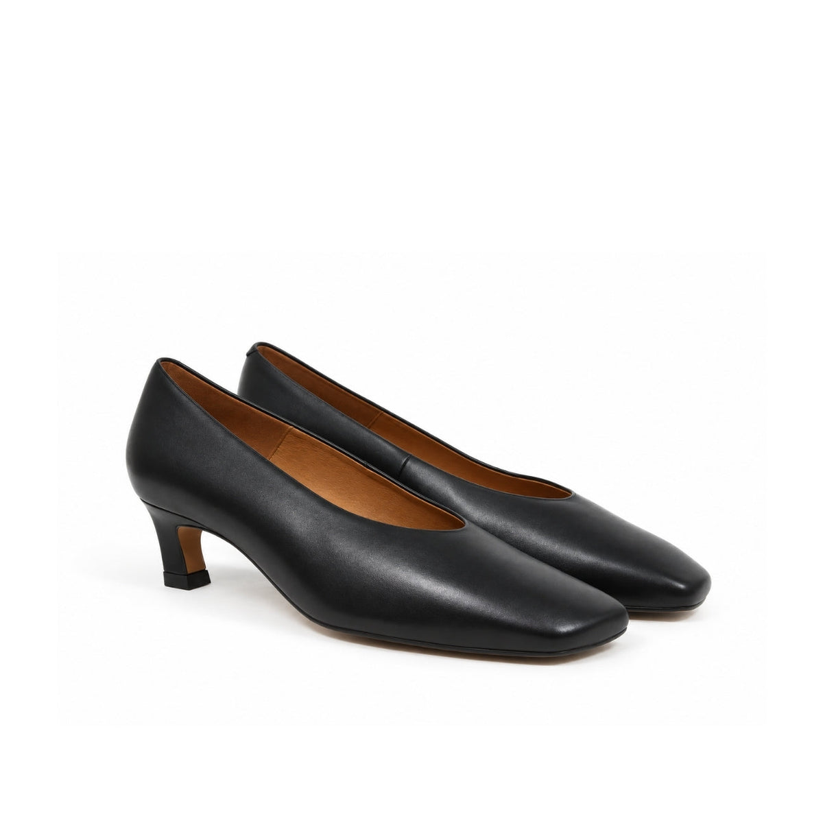 Michele Lopriore Chantal Kitten Heel, Leather Black, gallery view 2