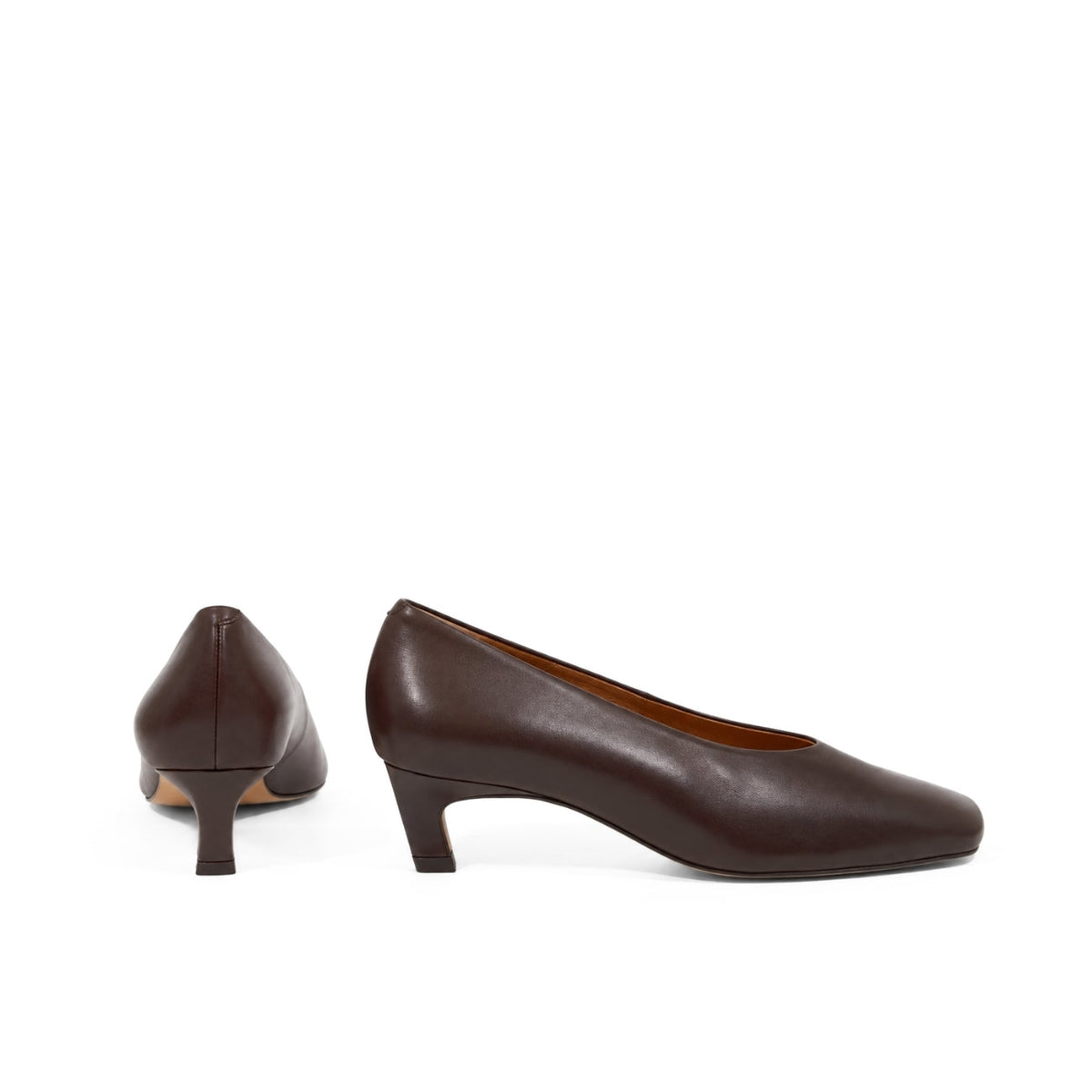Michele Lopriore Chantal Kitten Heel, Leather Dark Brown, gallery view 3