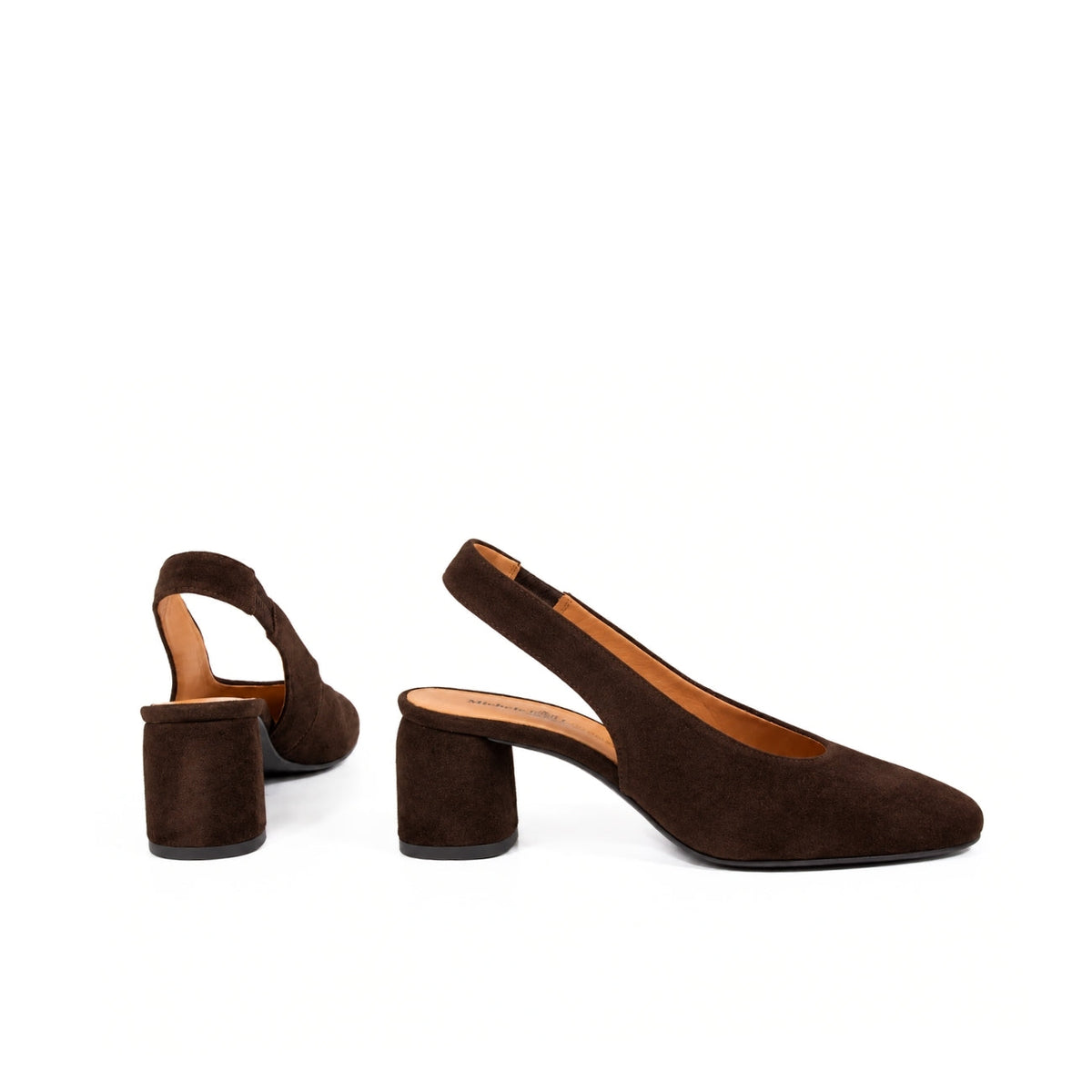 Michele Lopriore Angela Sling-Back Pump, Suede Brown, gallery view 2