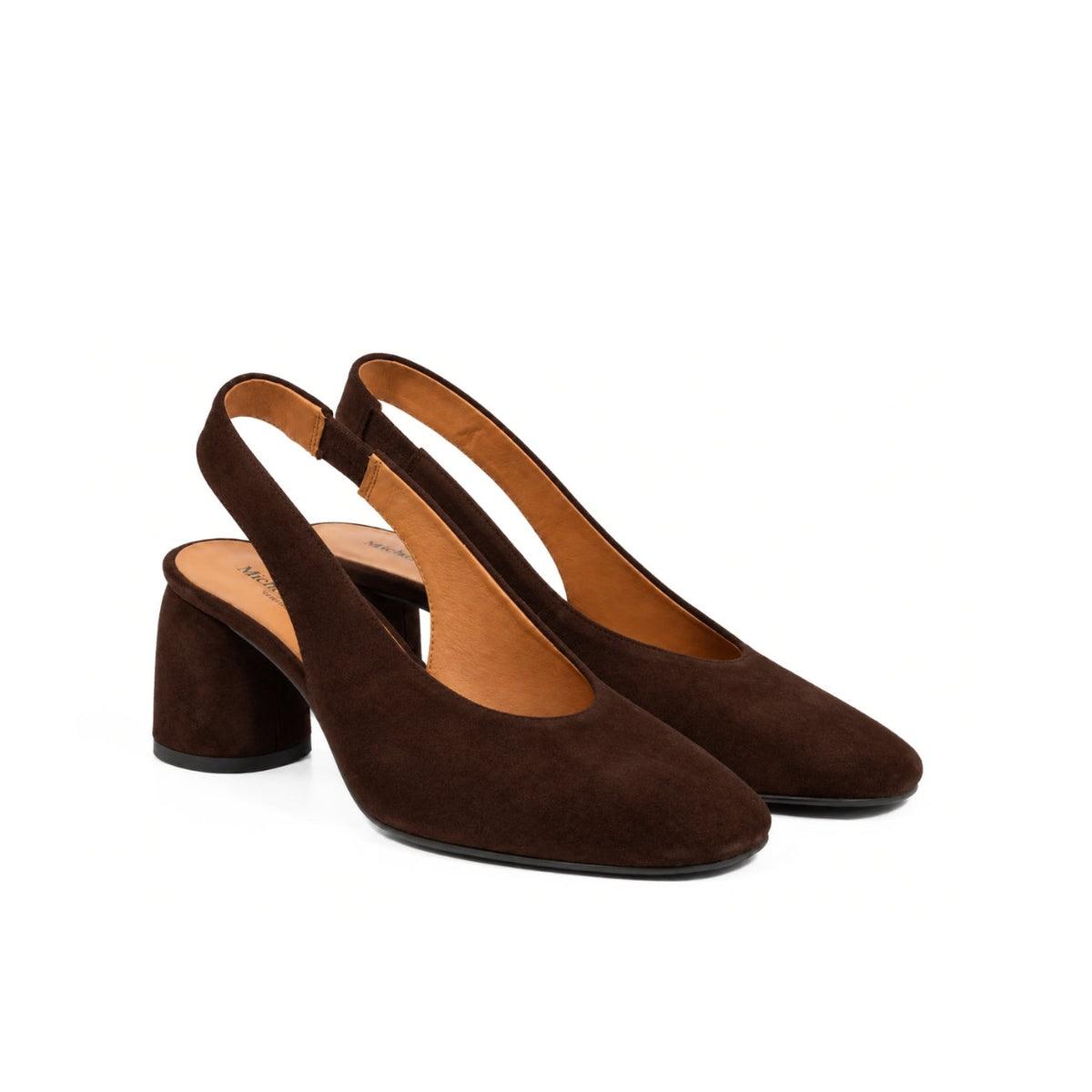 Michele Lopriore Angela Sling-Back Pump, Suede Brown, gallery view 3