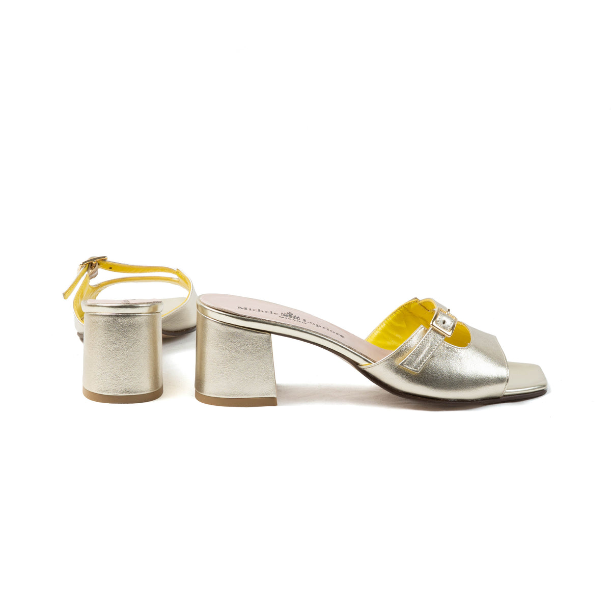 Michele Lopriore Matilda Sandals, Laminated Platino, gallery view 2