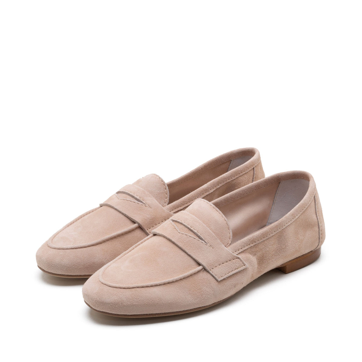 Michele Lopriore Paola Moccasin, camel suede, gallery view 3