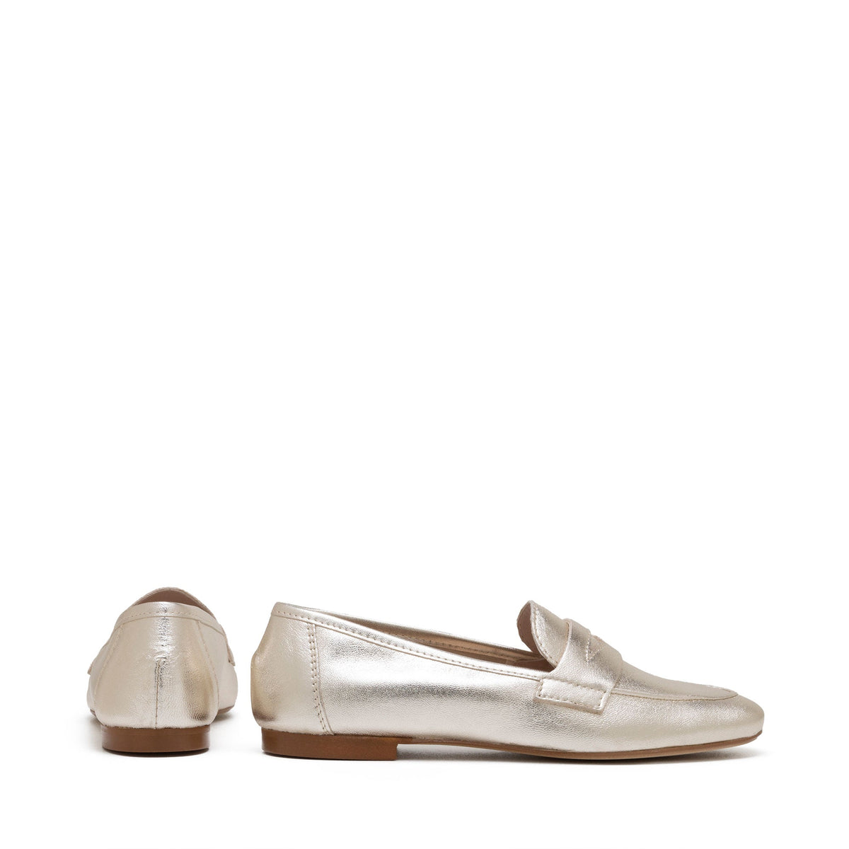 Michele Lopriore Paola Moccasin, laminated gold, gallery view 2