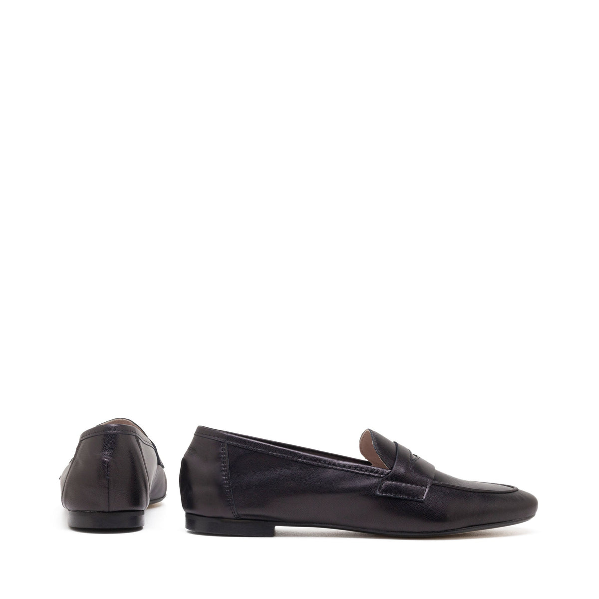 Michele Lopriore Paola Moccasin, black leather, gallery view 2