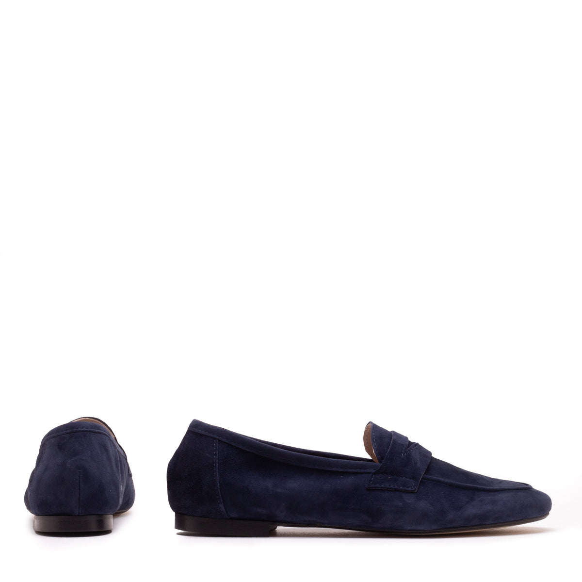 Michele Lopriore Paola Moccasin, suede blue, gallery view 2