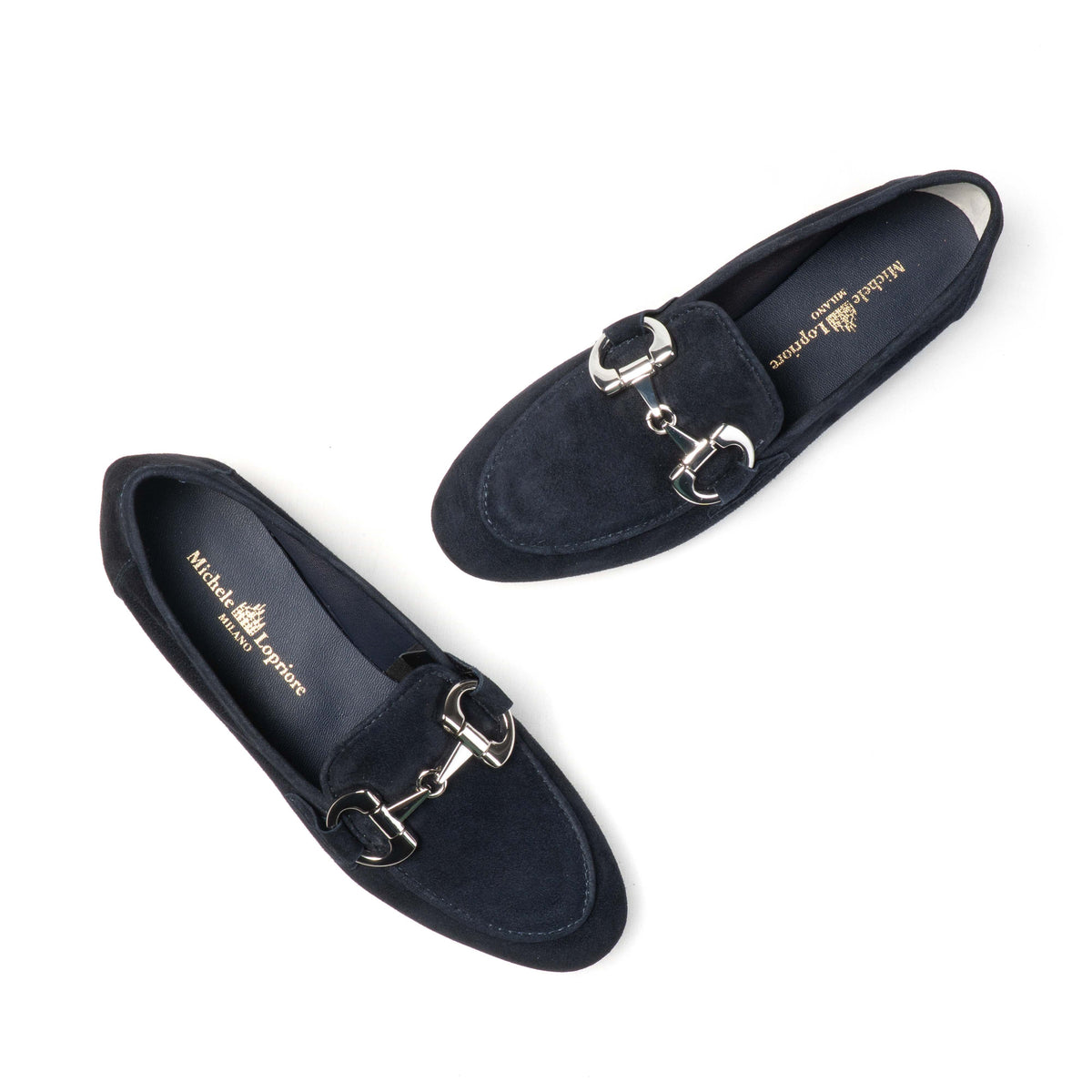 Michele Lopriore Marzia Loafer, suede blue, gallery view 4