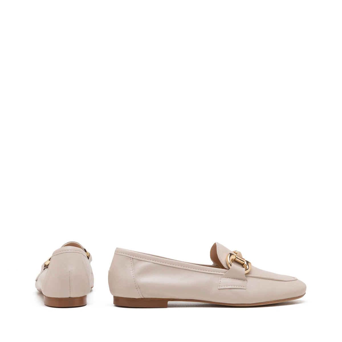 Michele Lopriore Marzia Loafer, cream leather, gallery view 2
