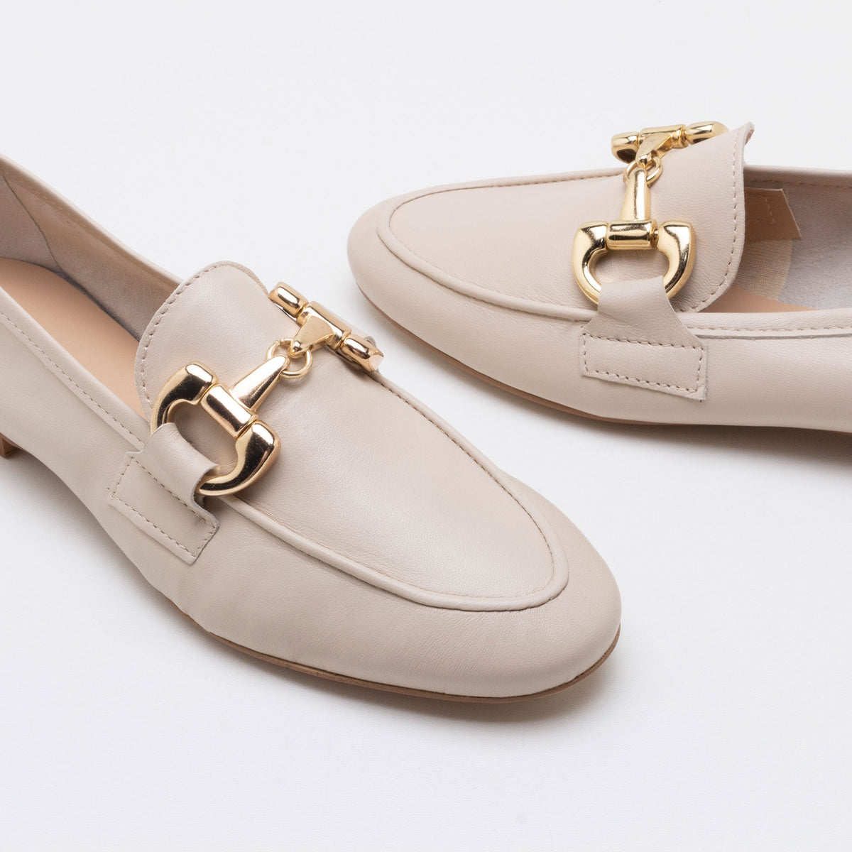 Michele Lopriore Marzia Loafer, cream leather, gallery view 3