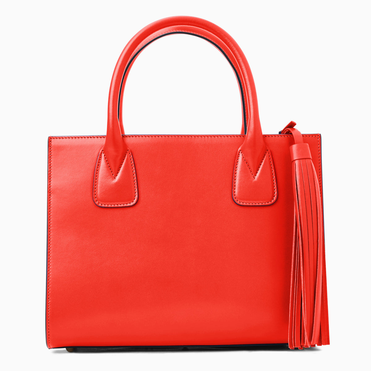 Angelini Italian Leather Handbag in Coral, product view 1