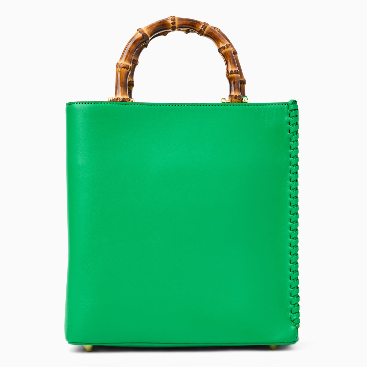 Lucianna Italian Leather Handbag in Grass Green, product view 4