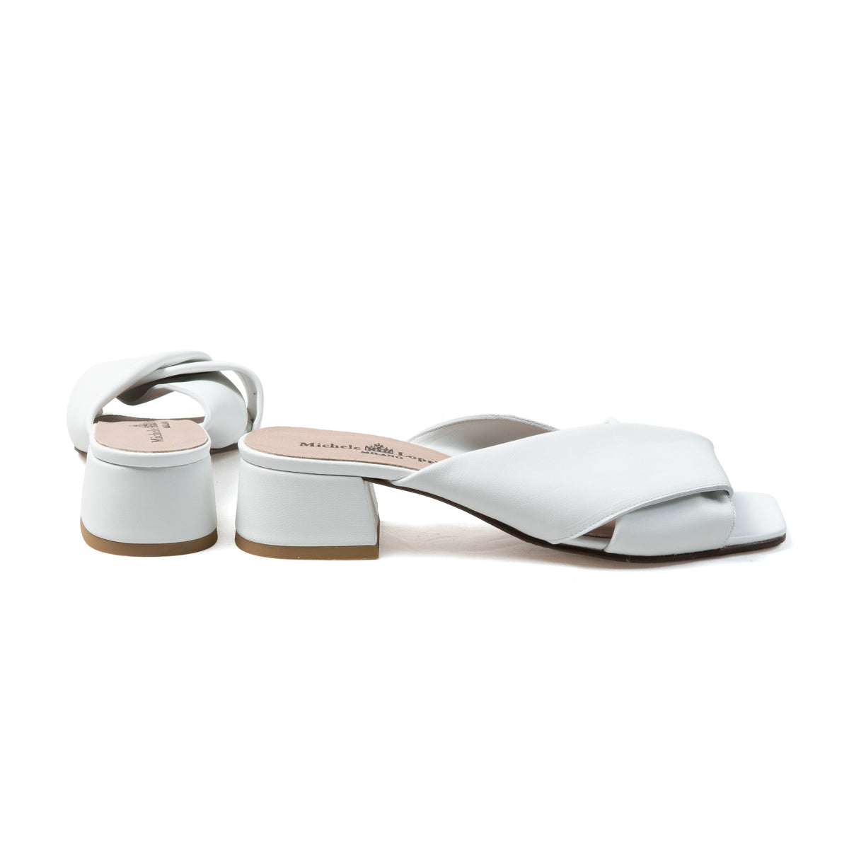 Michele Lopriore Magenta Sandals, Nappa Bianco, gallery view 2