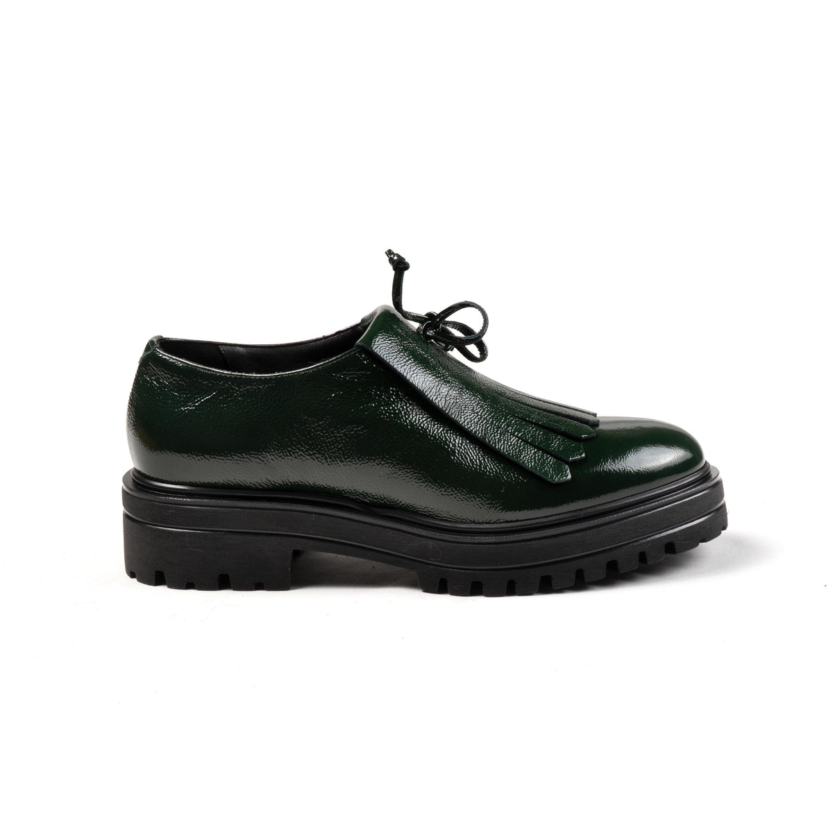 Michele Lopriore Beatrice Loafer, green patent leather, product view