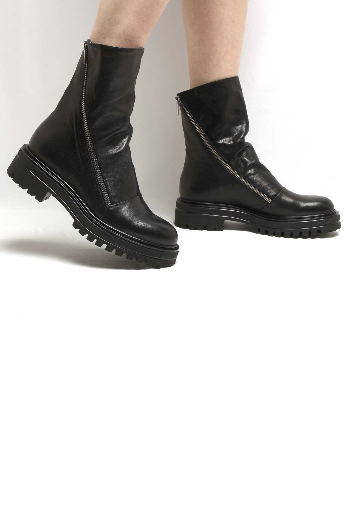 Michele Lopriore Arizona Combat Boots, Leather Black, gallery view 4