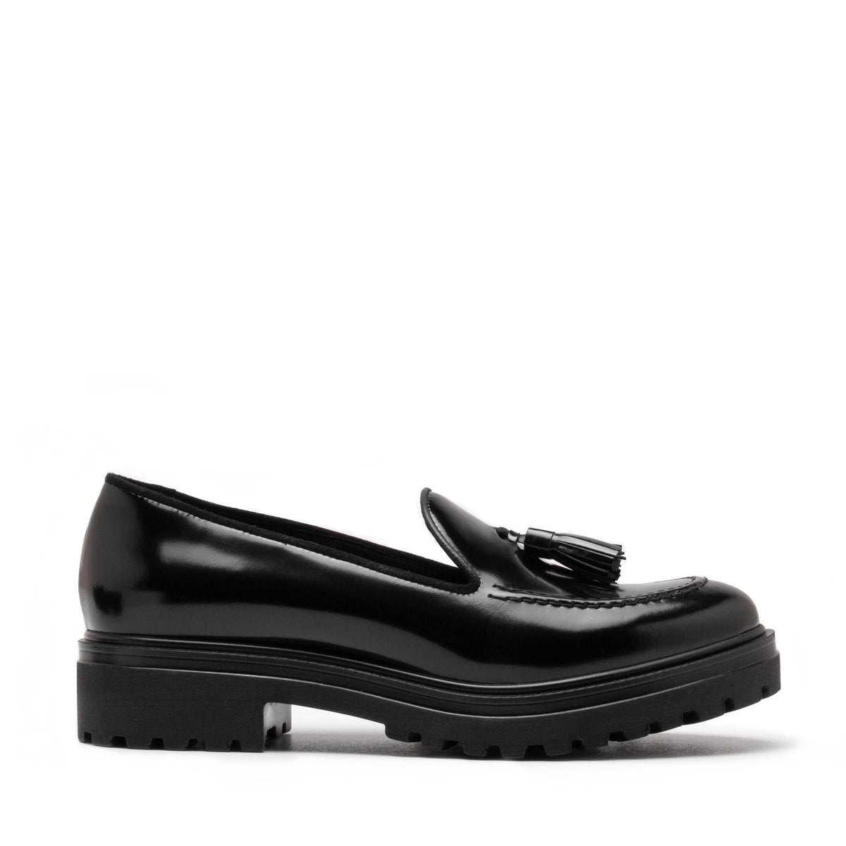 Michele Lopriore Belfiore Loafers, Brush Leather Black, product view