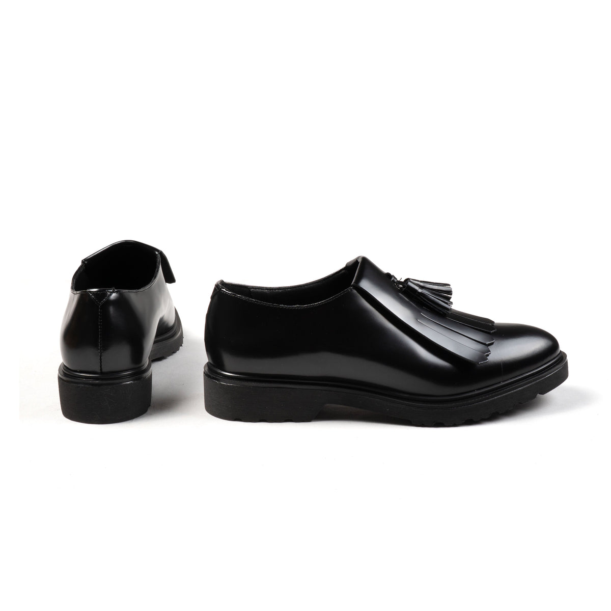 Michele Lopriore Beatrice Loafer, brush leather black, gallery view 2