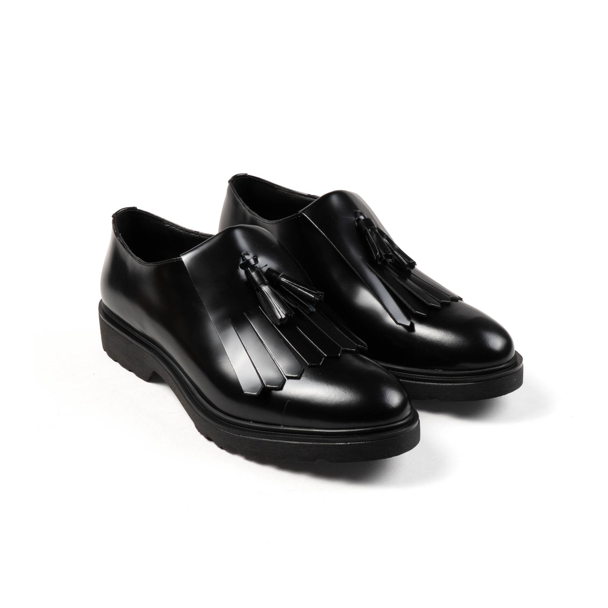 Michele Lopriore Beatrice Loafer, brush leather black, gallery view 3