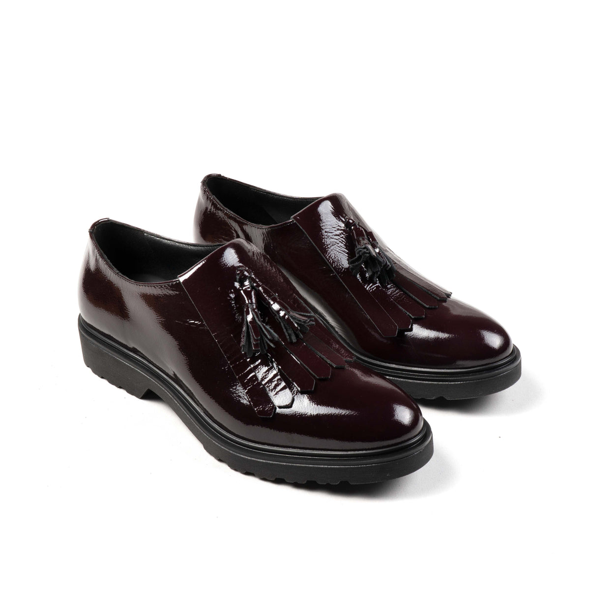 Michele Lopriore Beatrice Loafer, bordeaux patent leather, gallery view 3