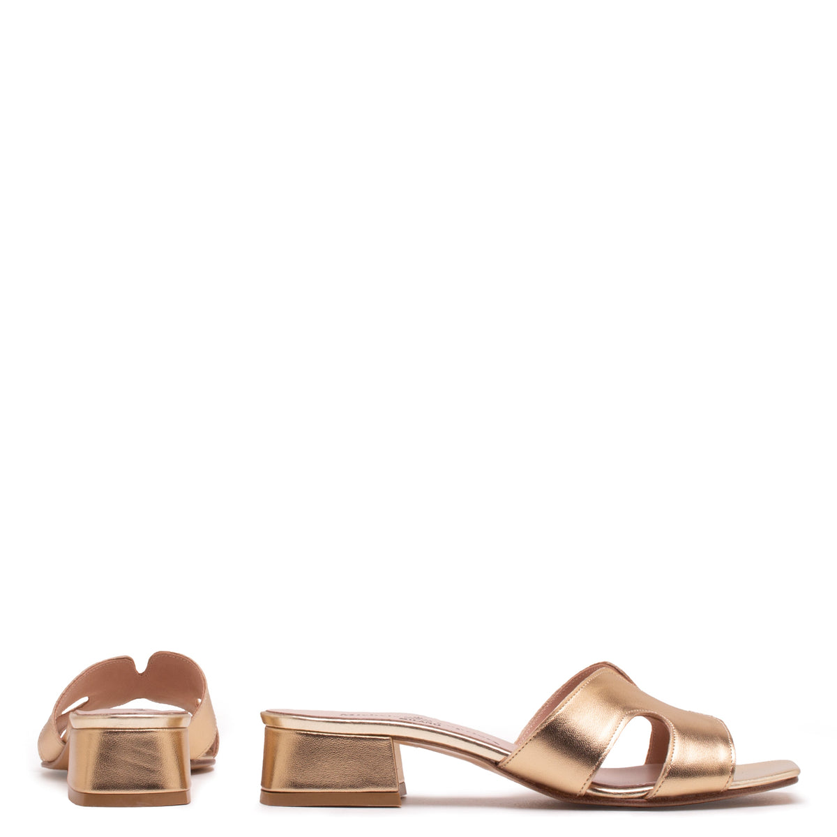 Michele Lopriore Palau Sandals, Leather Platinum, gallery view 2