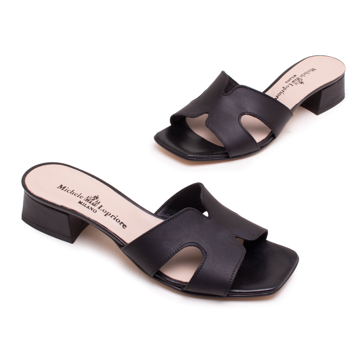 Michele Lopriore Palau Sandals, Leather Black, gallery view 3