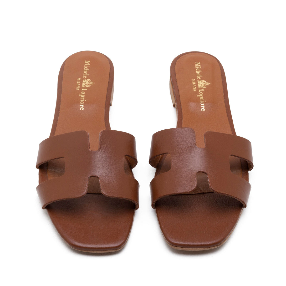 Michele Lopriore Creta Slides, Leather Tan, gallery view 3