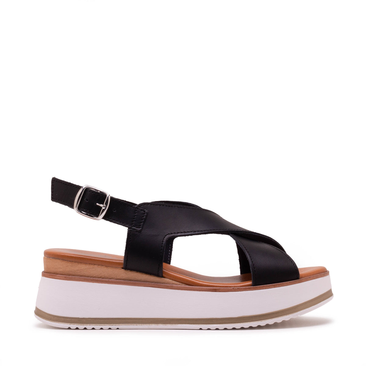 Michele Lopriore Lanzarote Platform Sandal, Leather Black, product view