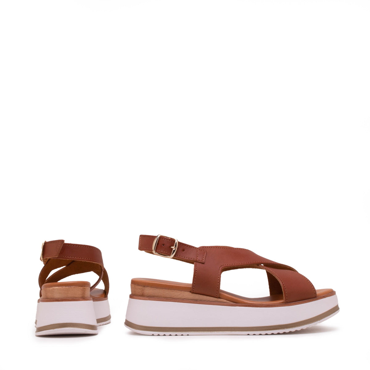 Michele Lopriore Lanzarote Platform Sandal, Leather Tan, gallery view 2
