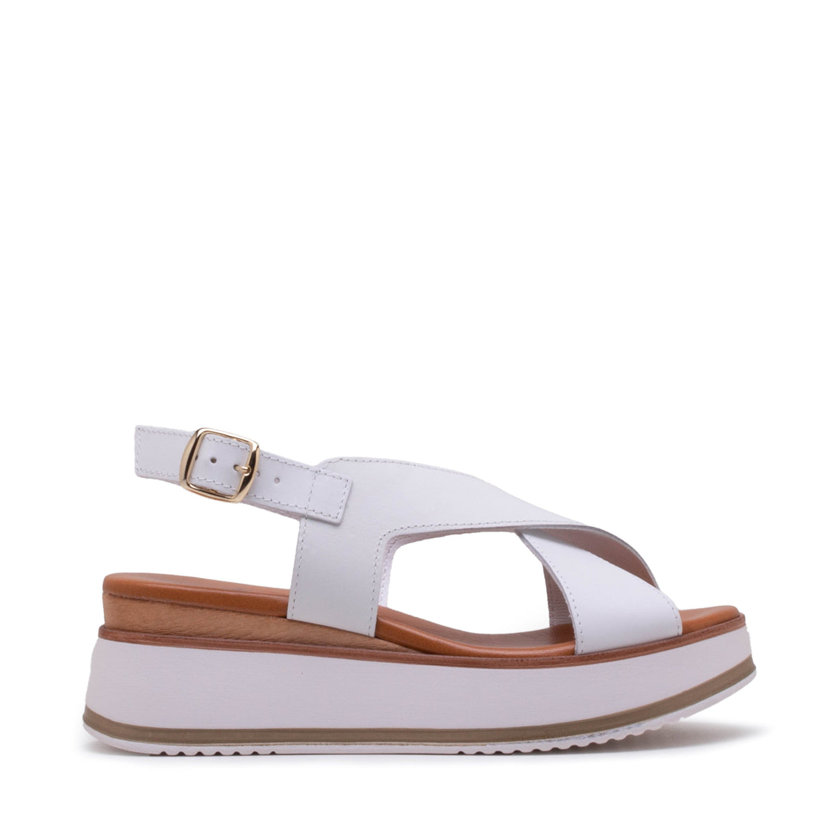 Michele Lopriore Lanzarote Platform Sandal, Leather White, product view