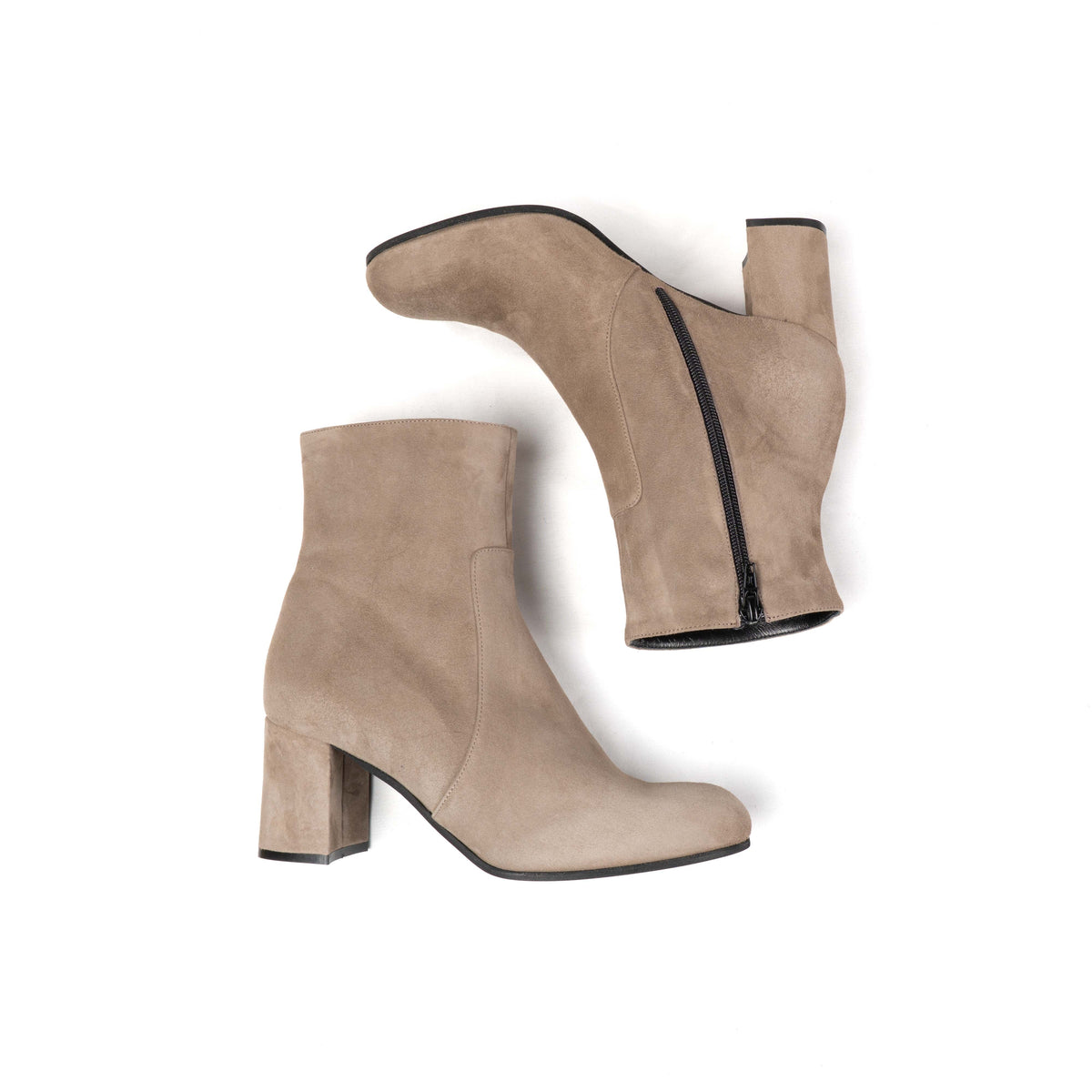 Michele Lopriore Carmen Ankle Boots, Suede Taupe, gallery view 4
