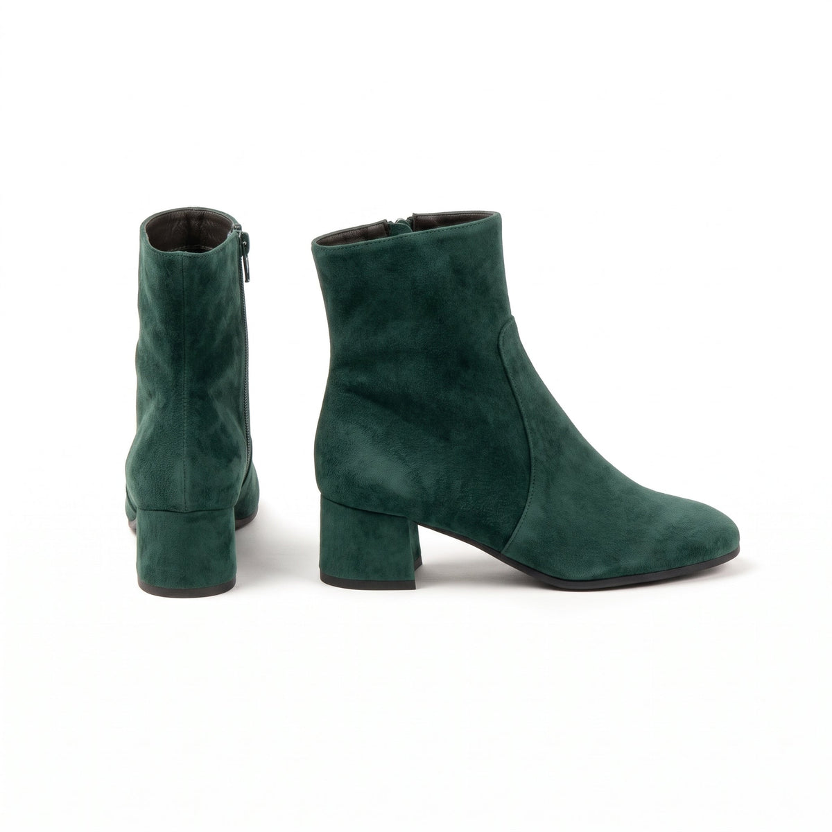 Michele Lopriore Veronique Ankle Boots, Suede Green, gallery view 2