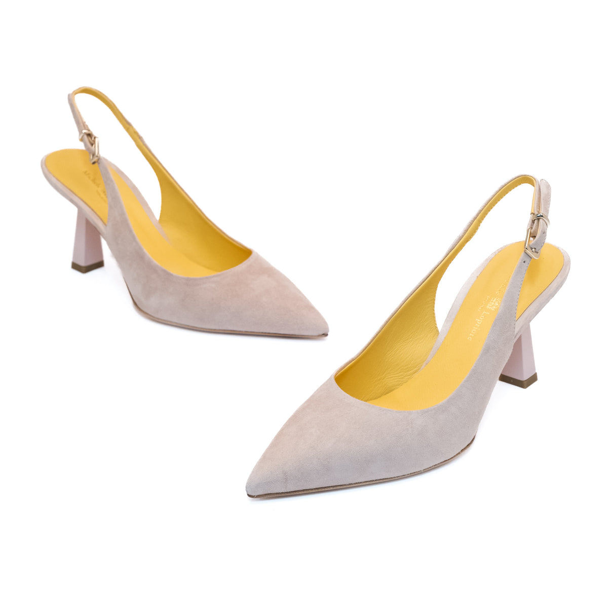 Michele Lopriore Lindsay Sling-Back, Suede Nude, gallery view 3