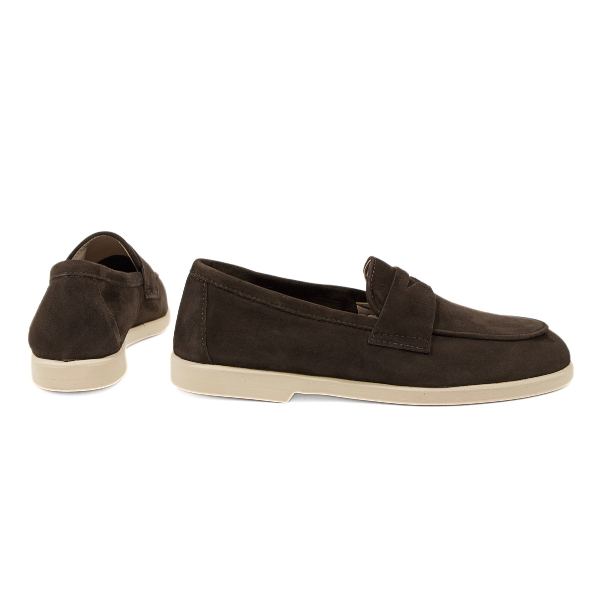 Michele Lopriore Asti Loafers, Suede Brown, gallery view 3