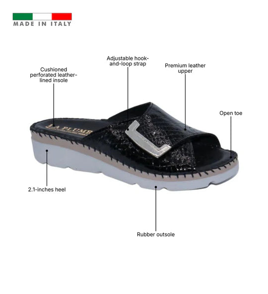 La Plume - Agua Women’s Leather Comfort Slippers