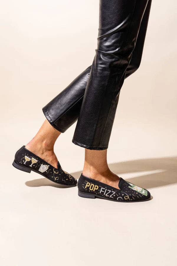 BY PAIGE - NEEDLEPOINT LOAFER IN CHAMPAGNE