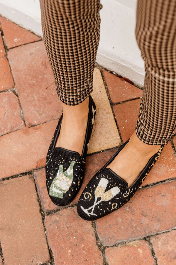 BY PAIGE - NEEDLEPOINT LOAFER IN CHAMPAGNE