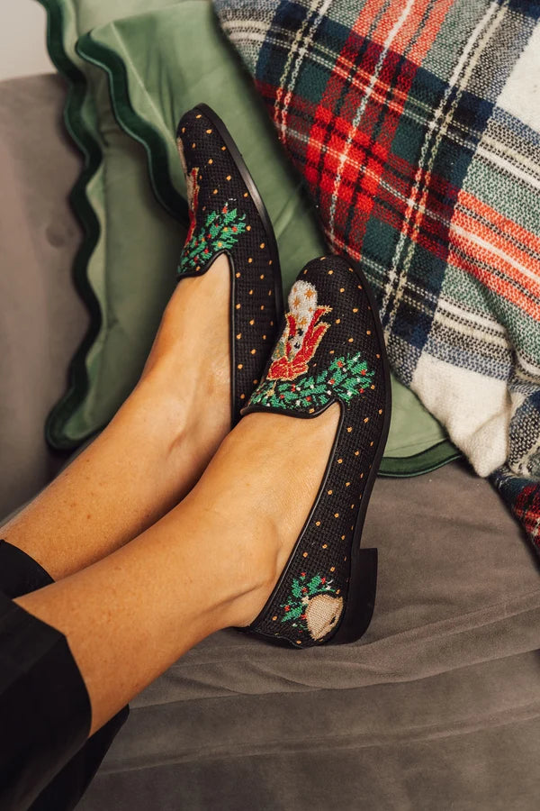 BY PAIGE - NEEDLEPOINT LOAFER BELLS & STOCKING