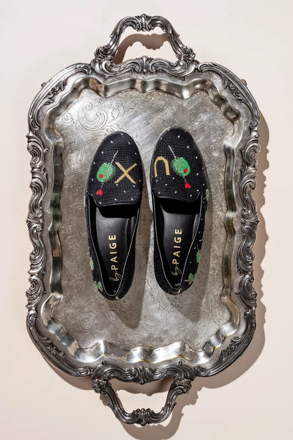 BY PAIGE - NEEDLEPOINT LOAFER OLIVE YOU