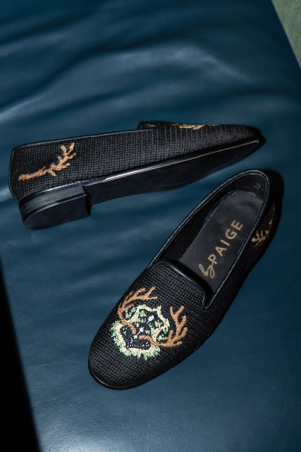BY PAIGE - NEEDLEPOINT LOAFER IN ANTLER CREST