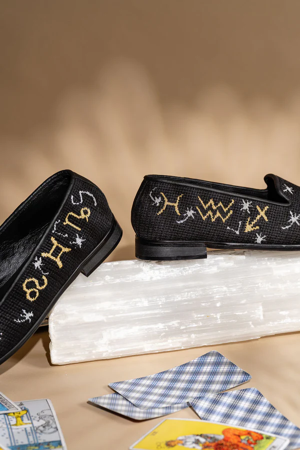 BY PAIGE - NEEDLEPOINT LOAFER IN CELESTIAL ZODIAC