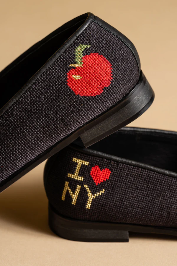 BY PAIGE - NEEDLEPOINT LOAFER IN I LOVE NEW YORK