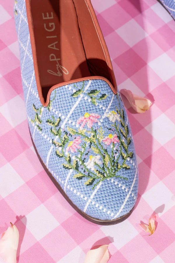 BY PAIGE - NEEDLEPOINT LOAFER IN FLORAL