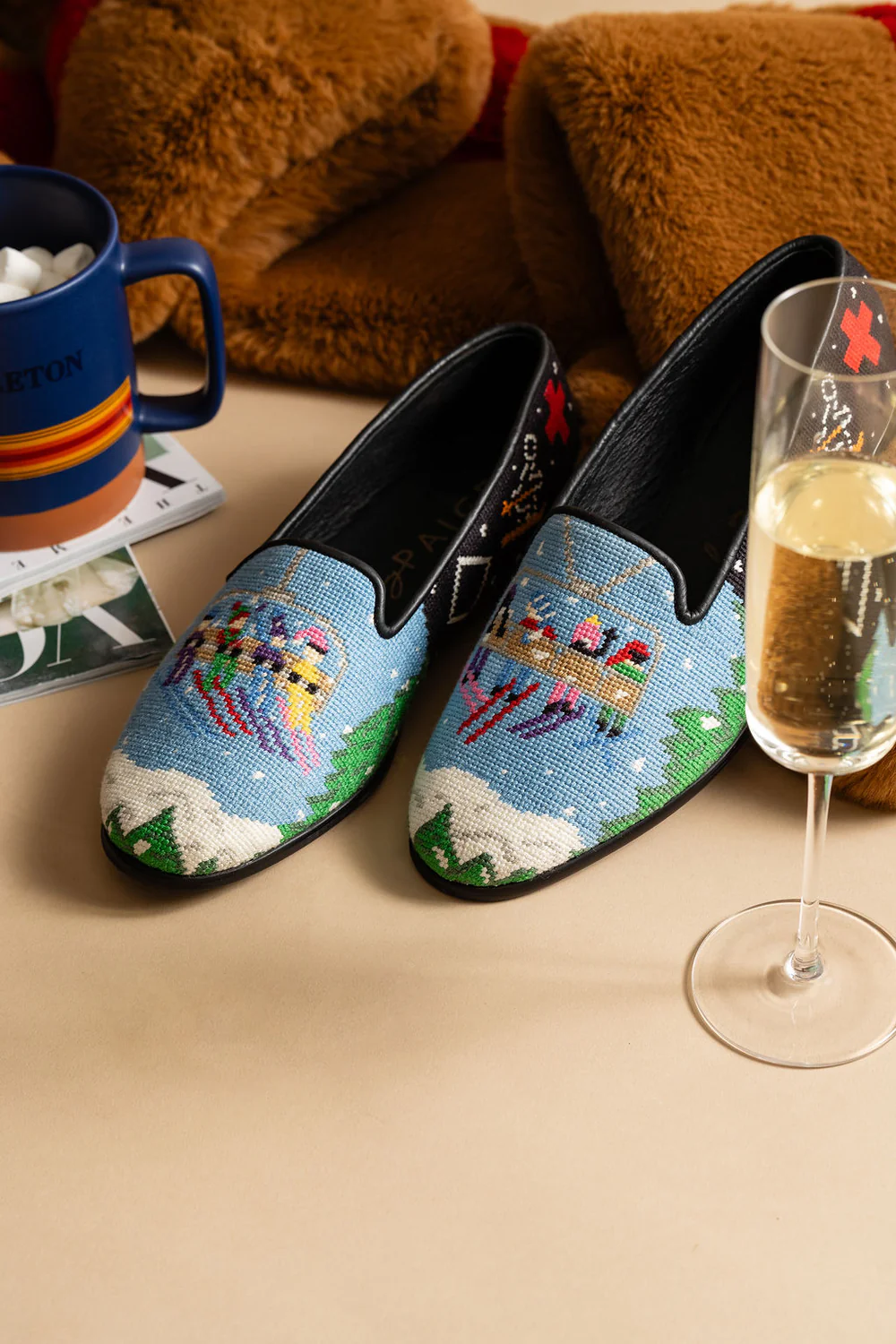 BY PAIGE - NEEDLEPOINT LOAFER IN GONE SKIING